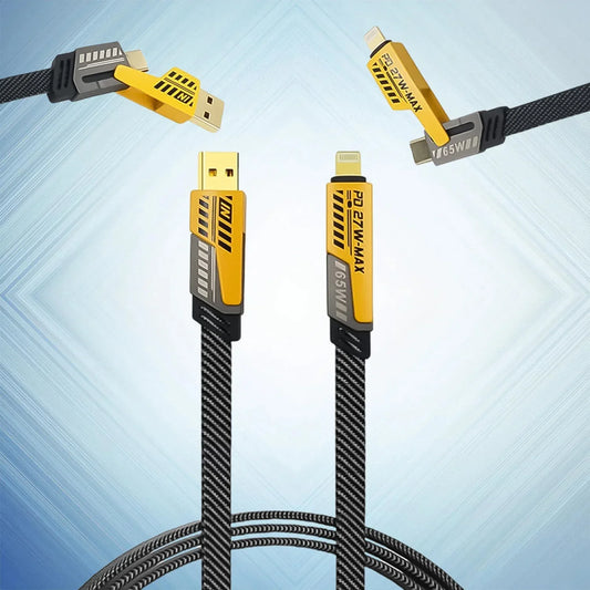 4 In 1 Fast Charging Cable (1 Pc Loose) - Zidbik