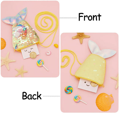 Mermaid Tail Shaped Kids Sling Bag - (1 Pc) - Zidbik