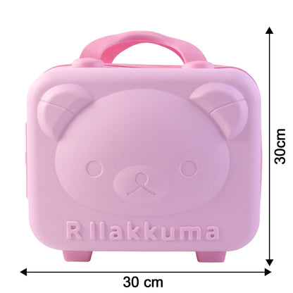 3-digit Number Lock Kids Bear-shaped Hard Shell Storage Carry Case With Handle - Zidbik