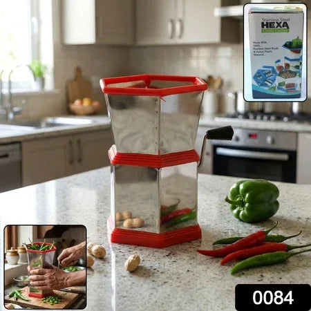 Manual Hexa-style Hand-operated Chilli Cutter (1 Pc) - Zidbik