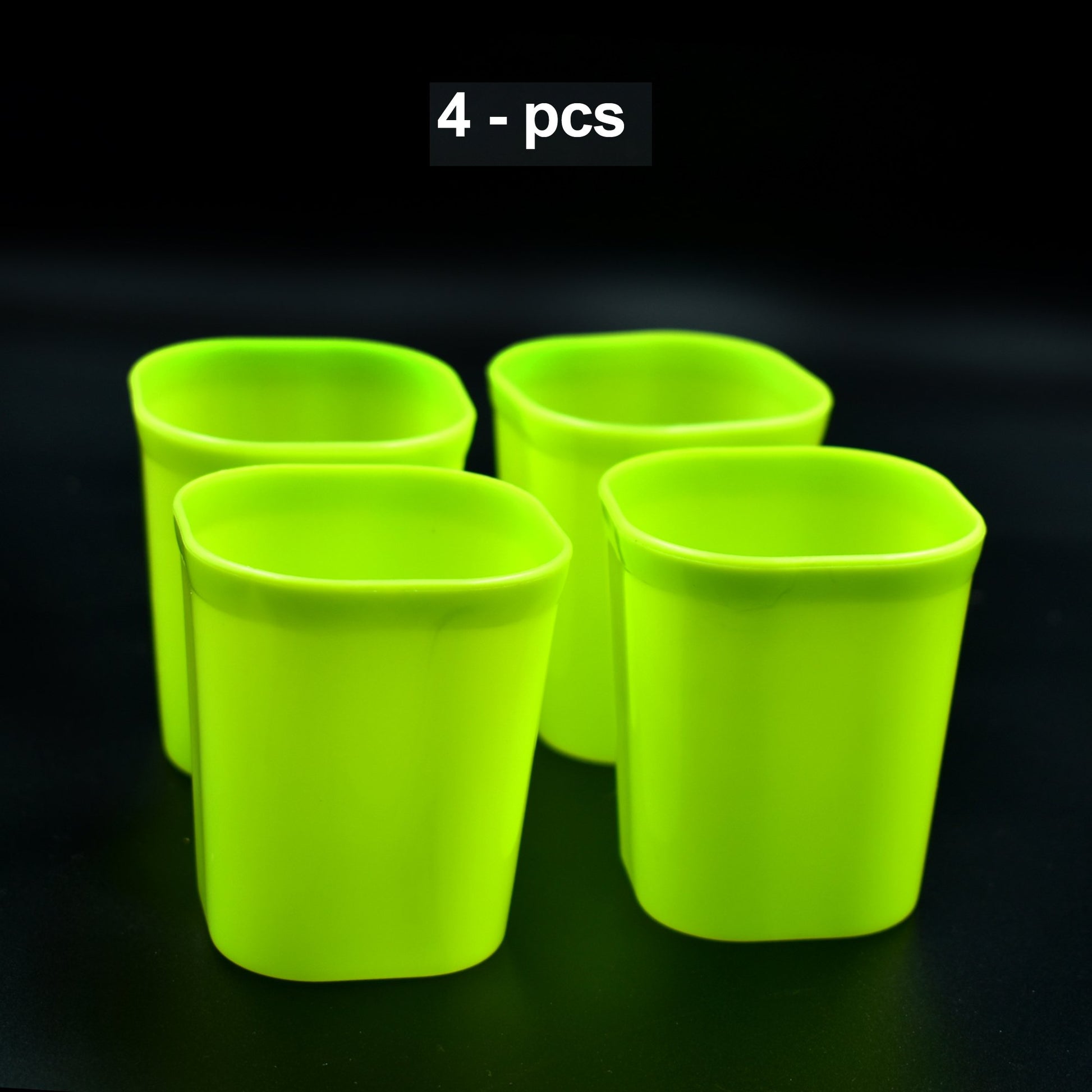 2426 Plastic Drinking Glass Set For Drinking Milk Water Juice (Pack Of 4) - Zidbik