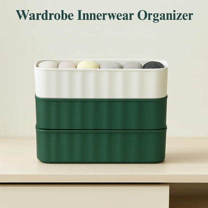 236 5-compartments Sockshandkerchiefunderwear Storage Box Socks Drawer Closet Organizer Storage Boxes (Pack Of 4) - Zidbik