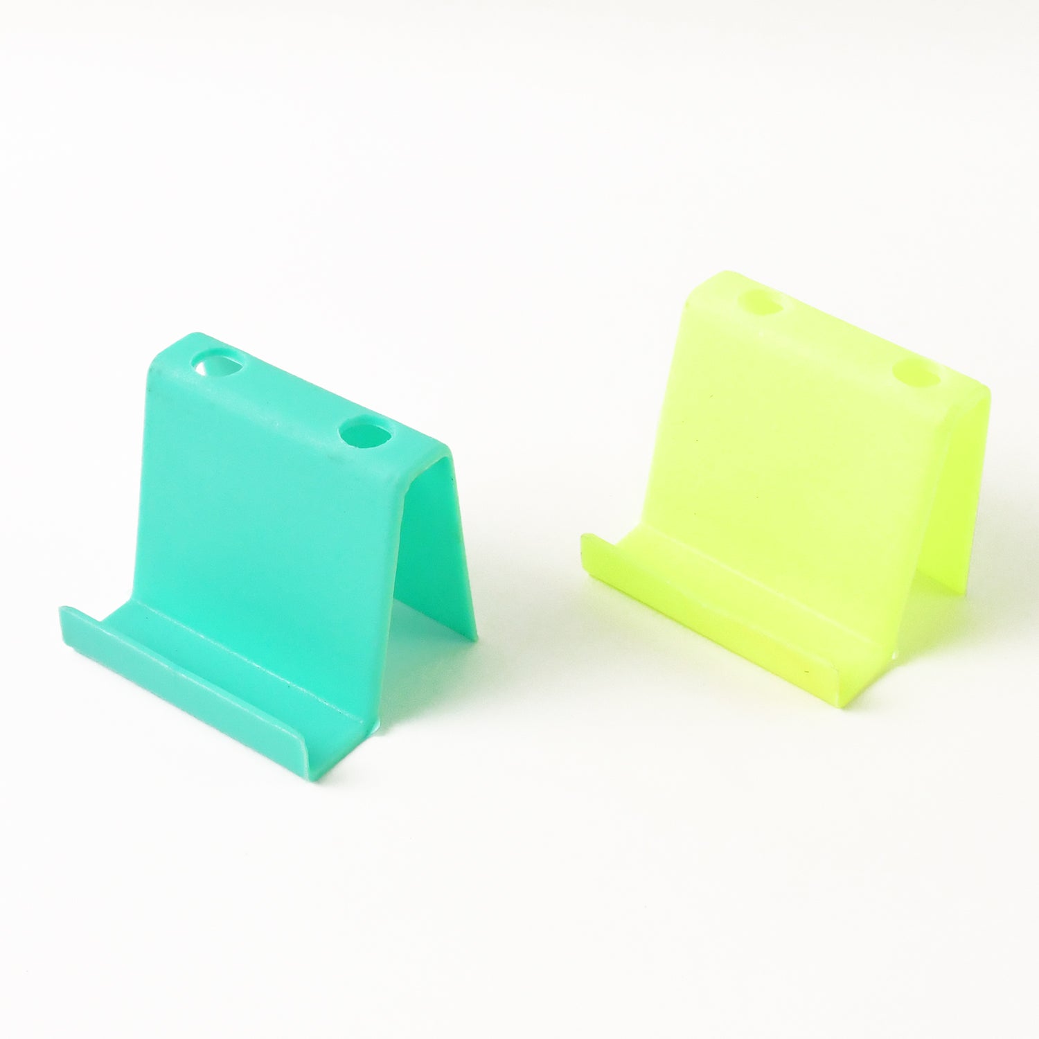 Multifunctional Plastic Mobile Phone Stand  Pen Holder (2 Pc  Mix Color) - Zidbik