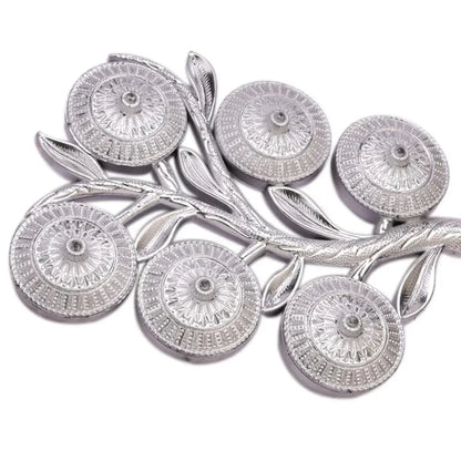 2238 Multipurpose Decorative 6 Storage Tree Shape Mukhwas Daniserving Tray - Zidbik