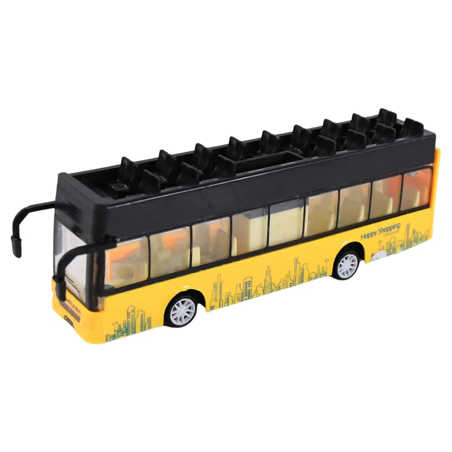 Die-cast Alloy London Long Bus Double Decker Sightseeing Bus - Zidbik