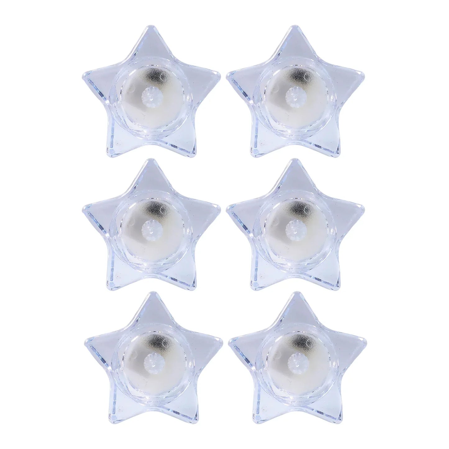 Flameless Star-shaped Led Candles (6 Pc Set) - Zidbik