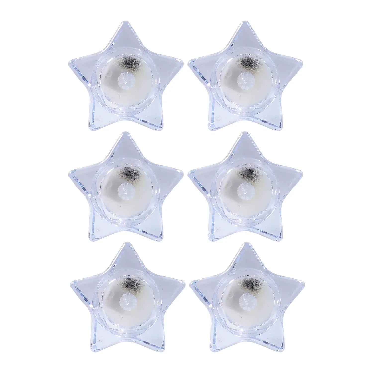 Flameless Star-shaped Led Candles (6 Pc Set) - Zidbik