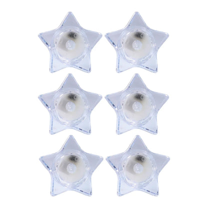 Flameless Star-shaped Led Candles (6 Pc Set) - Zidbik