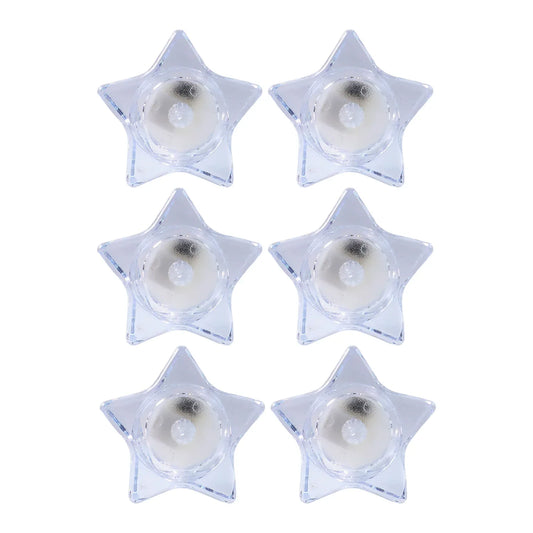 Flameless Star-shaped Led Candles (6 Pc Set) - Zidbik