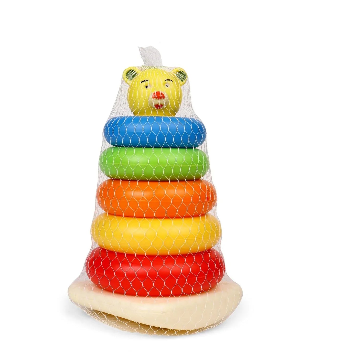 8017 Plastic Baby Kids Teddy Stacking Ring Jumbo Stack Up Educational Toy 5pc - Zidbik