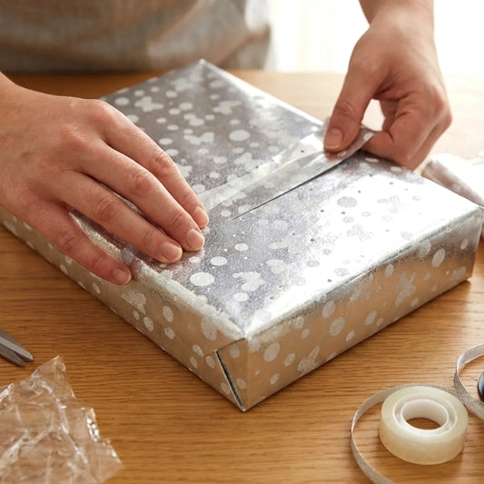 Decorative Silver Gift Wrapping Paper Sheets (1 Packet Approx 20 Pcs) - Zidbik