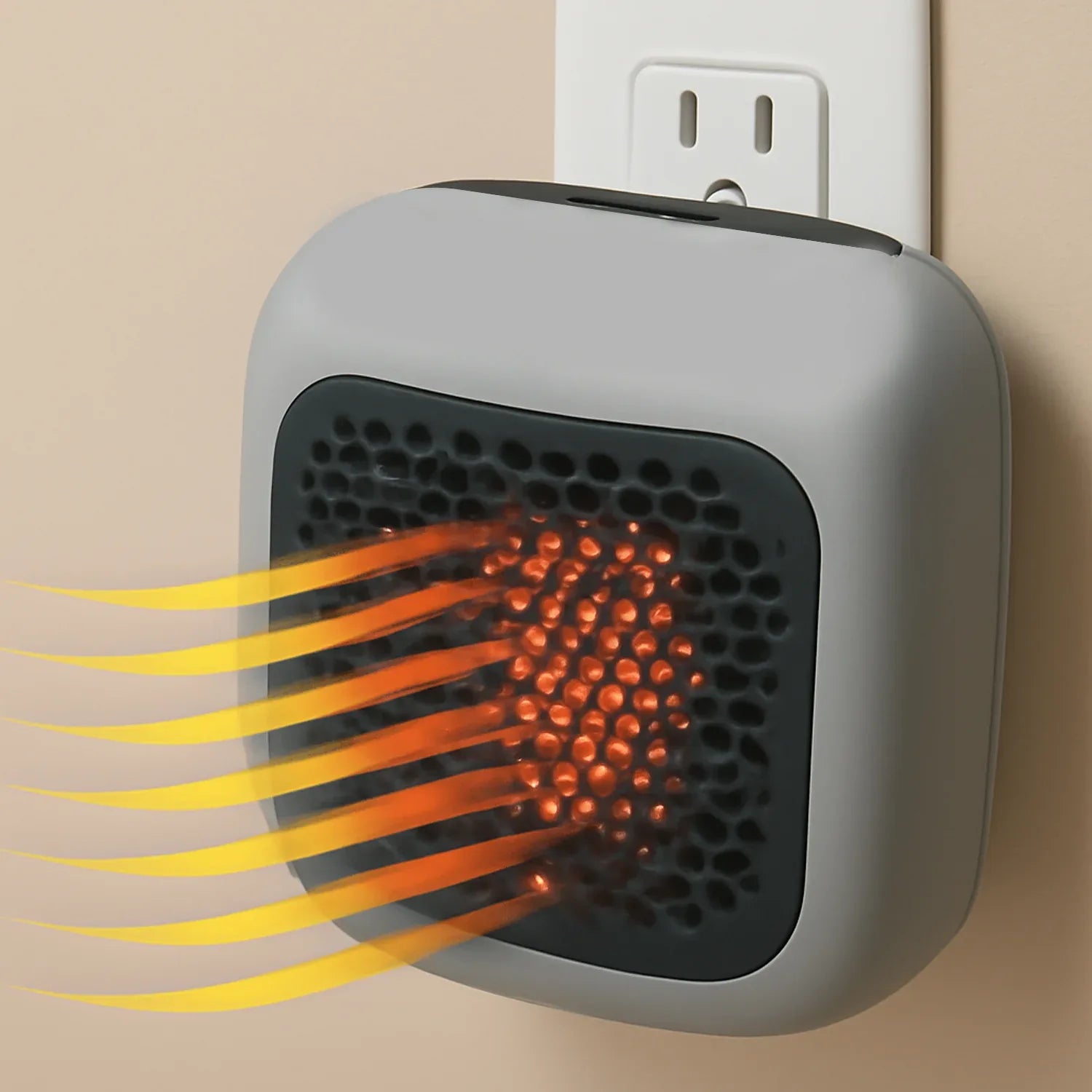 600w Wall-mounted Plug-in Room Heater (1 Pc With Conveter) - Zidbik