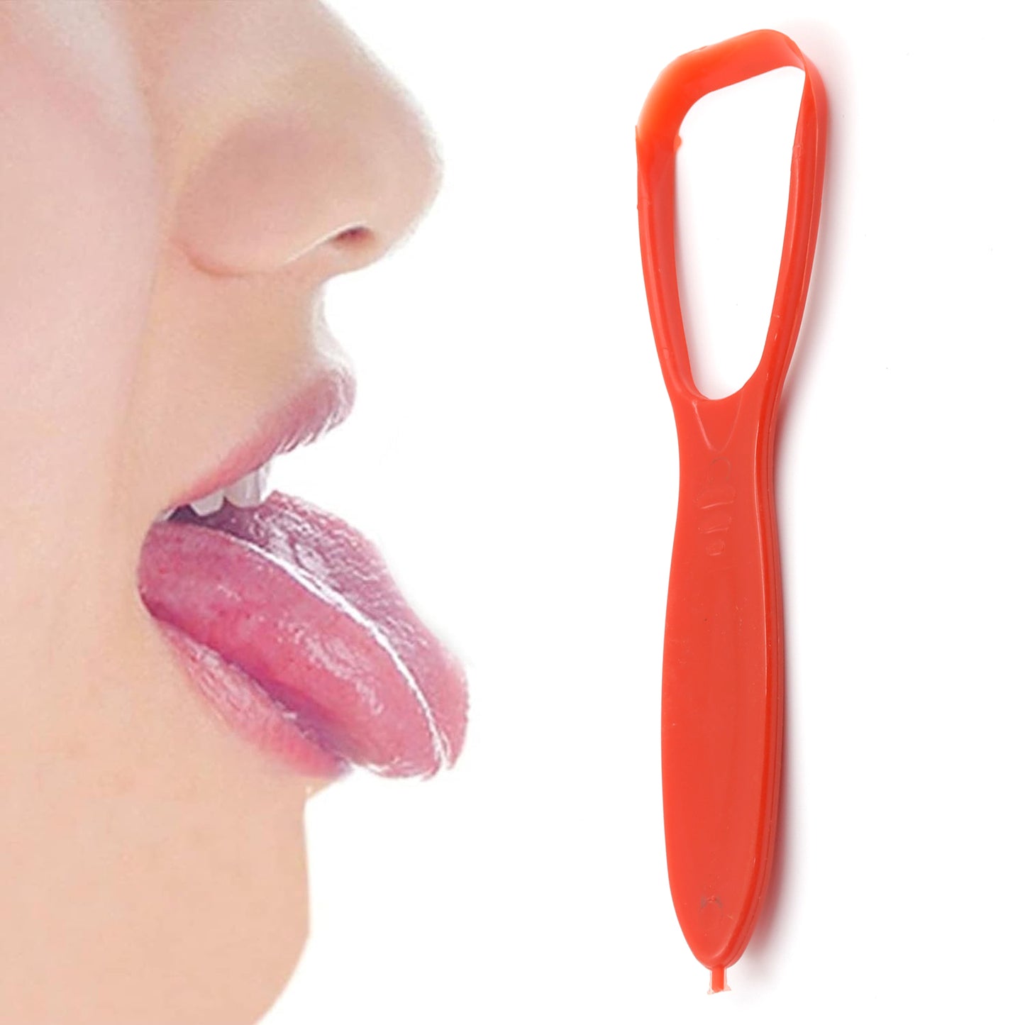 Plastic Tongue Cleaner – Oral Hygiene Scraper for Fresh Breath & Bacteria Removal (1 Pc) - Zidbik