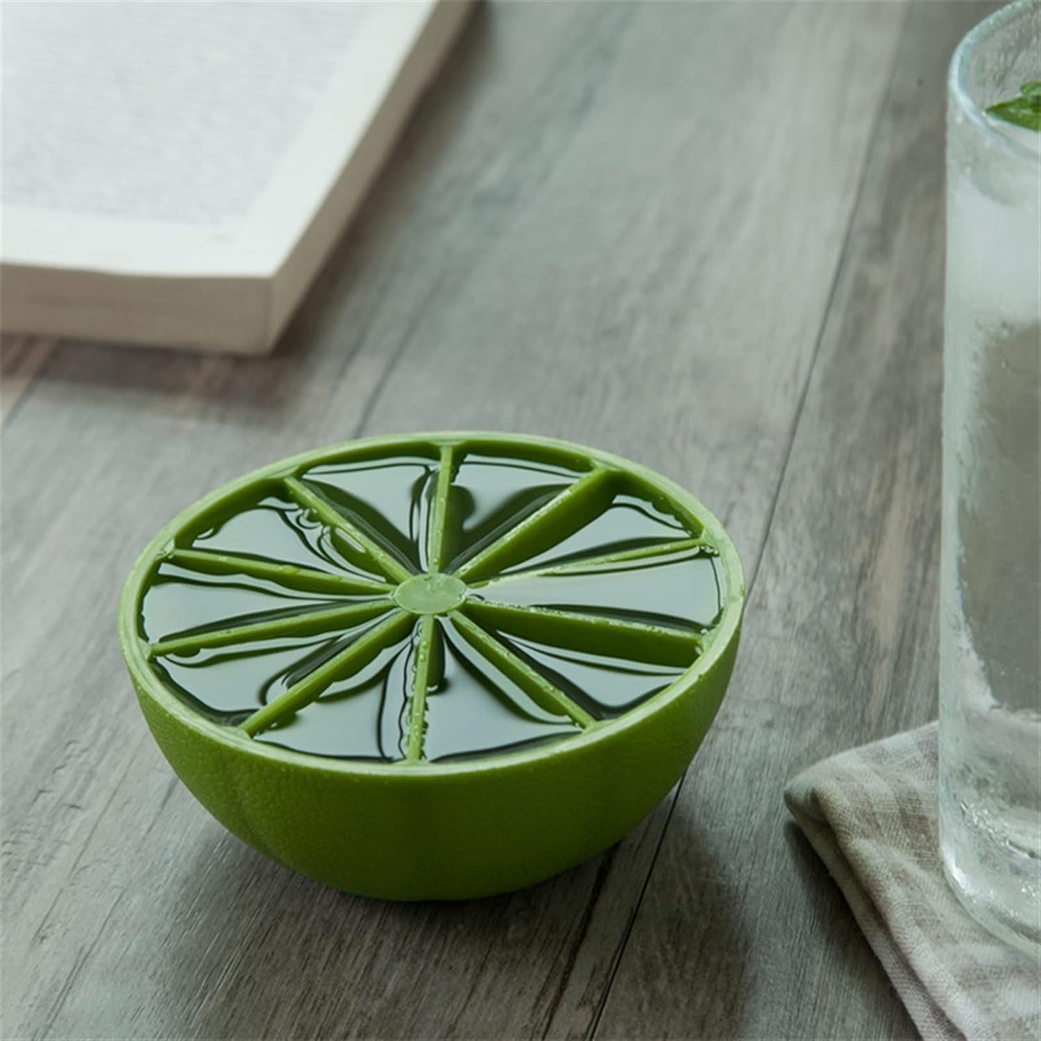 Lemon Shape Flexible Silicone Ice Cube Tray  8-slot Round Ice Mold (1 Pc) - Zidbik