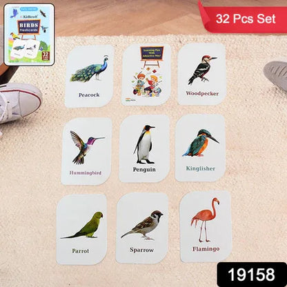 Kidkraft Early Learner Educational Flashcards 32 Birds - Zidbik