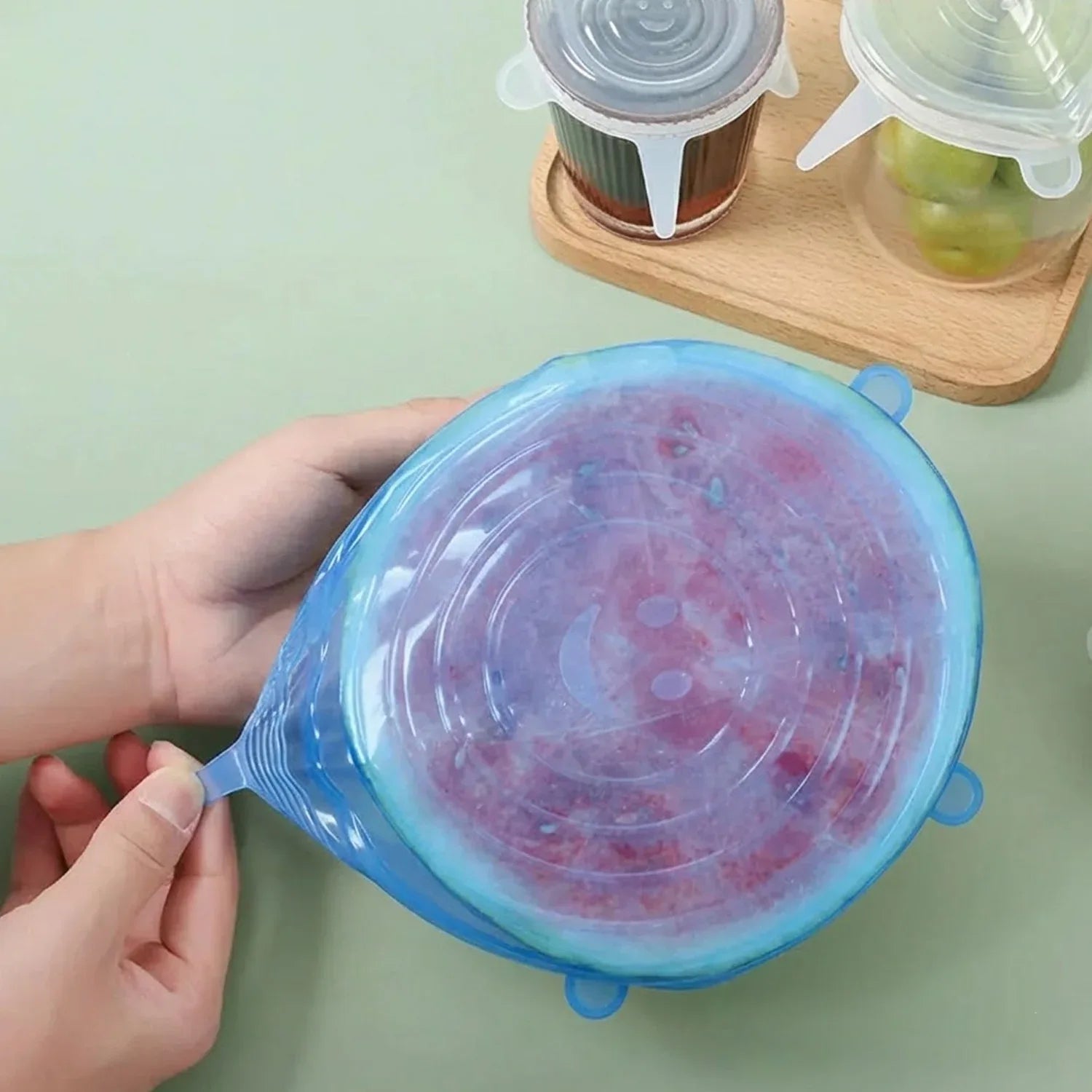 Reusable Silicone Stretch Lids 4 Piece Set - Zidbik