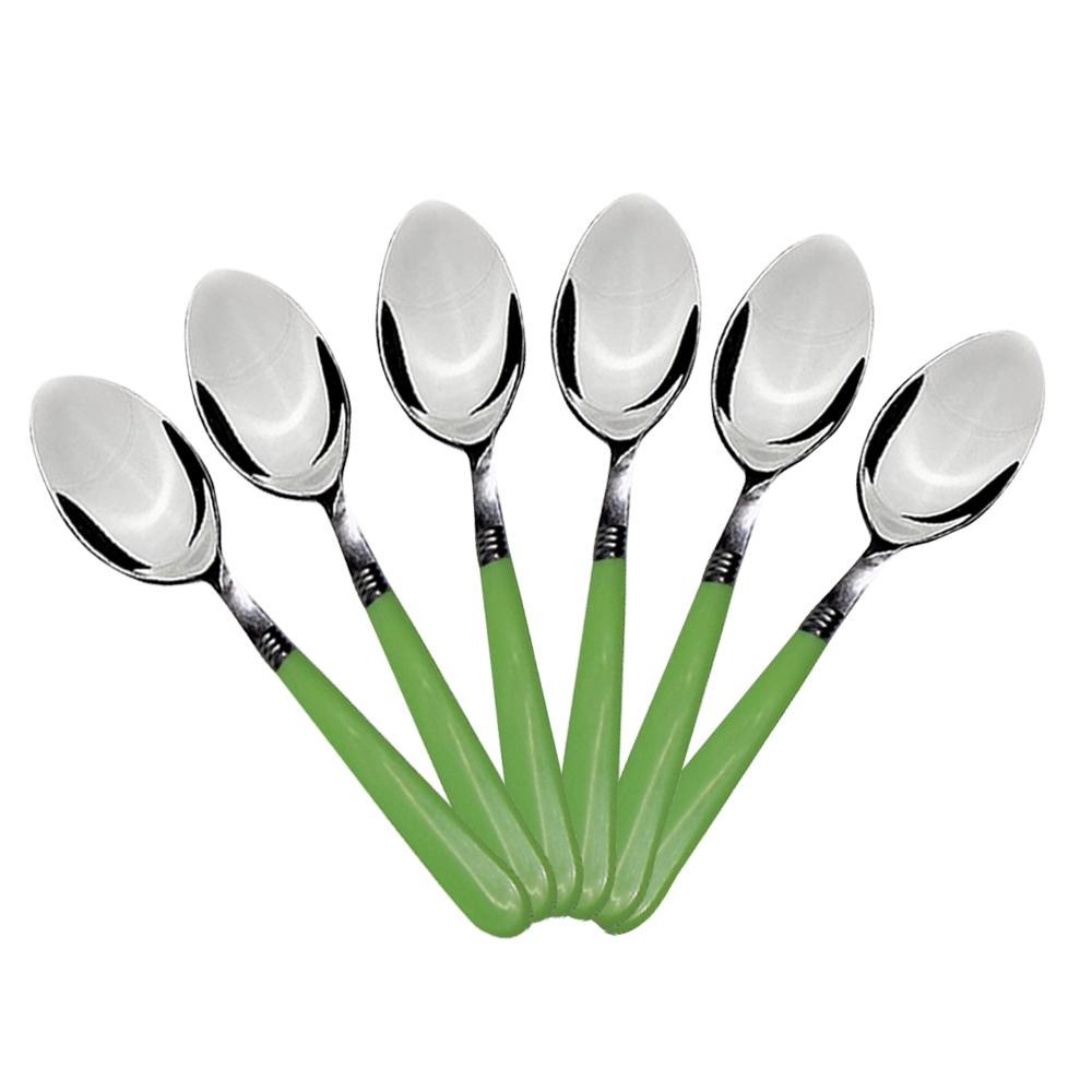 2269 Stainless Steel Spoon With Comfortable Grip Dining Spoon Set Of 6 Pcs - Zidbik