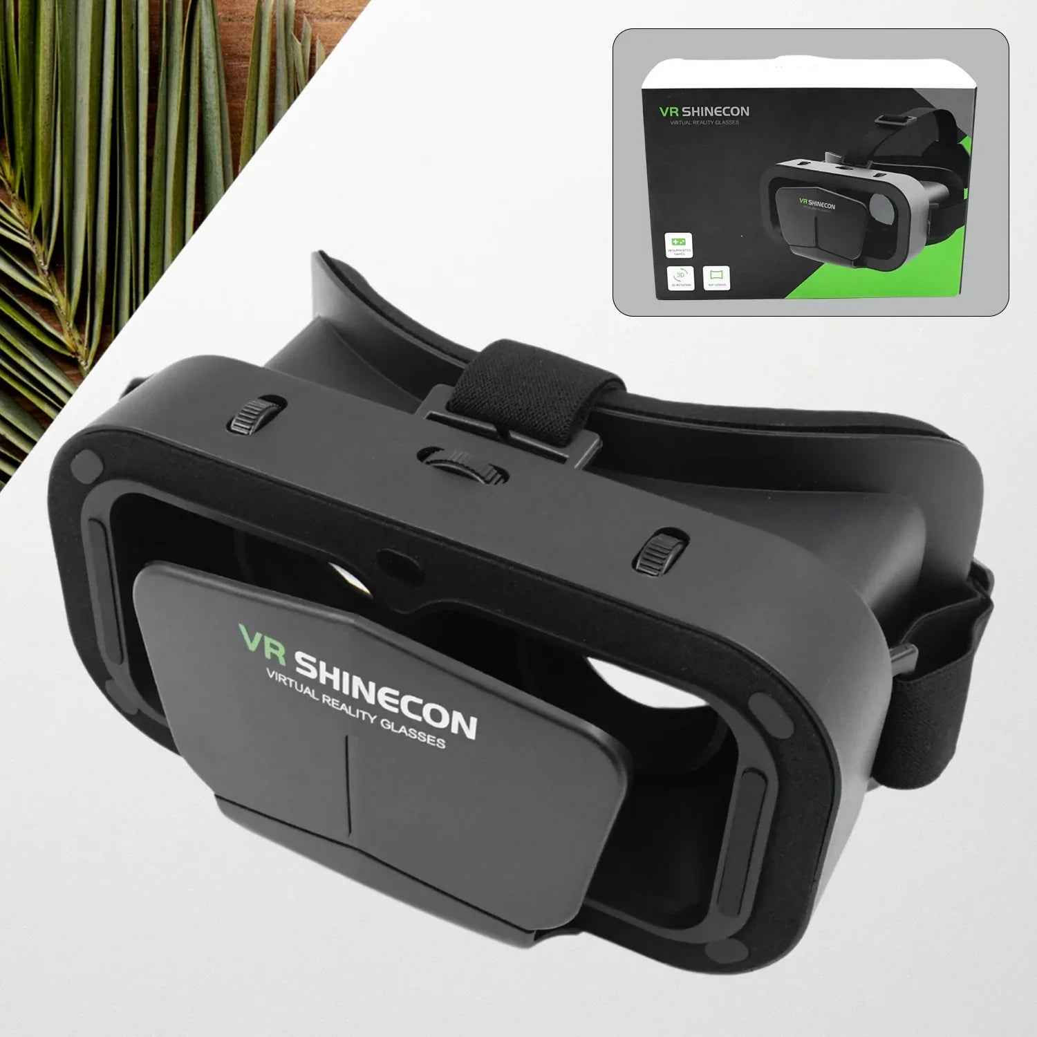 12837 3d Vr Headset Compatible With Iphone  Android Virtual Reality Vr Goggles For 3d Vr Movies Video Games (1 Pc) - Zidbik