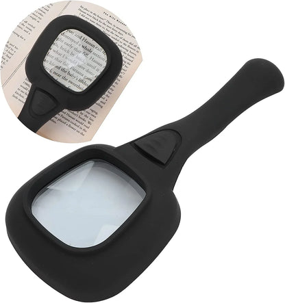 1607 Handheld Magnifying Glass 6 Led Illuminated Lighted Magnifier For Seniors Reading Soldering Inspection Coins Jewelry Exploring - Zidbik
