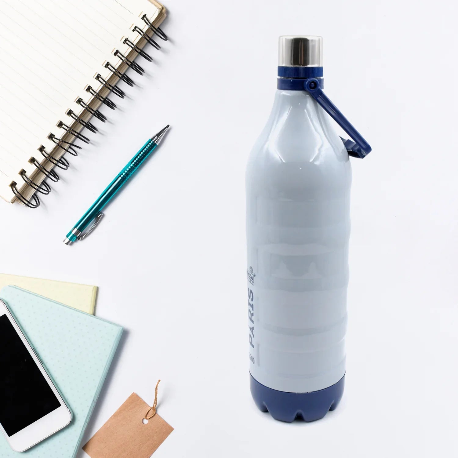 Plastic Sports Insulated Water Bottle With Handle Easy To Carry High Quality Water Bottle Bpa-free Leak-proof For Kids School For Fridge Office Sports School Gym Yoga (1 Pc 1500ml 2200ml) - Zidbik