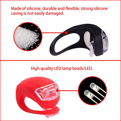 Silicone Led Bike Light Set (2 Pcs Set) - Zidbik