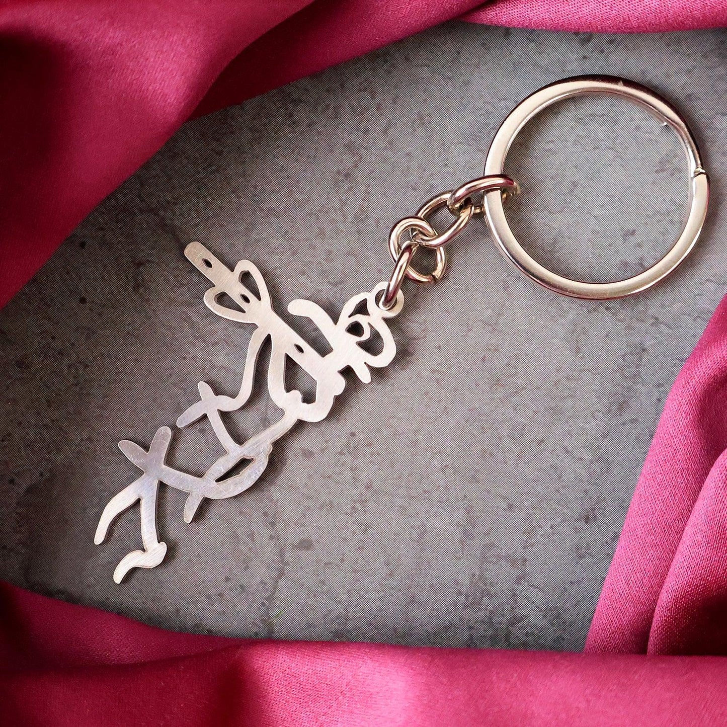 Divine Krishna Flute Design Metal Keychain (1 Pc) - Zidbik