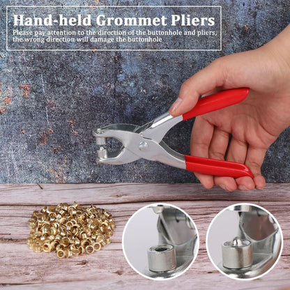 1593 Grommet Setting Tool With 25 Pcs Gold Eyelets Grommets Steel Hole Punch Setter Kit For Leather Canvas All Fabrics Men And Women Clothes Shoes Belts Bags Crafts - Zidbik