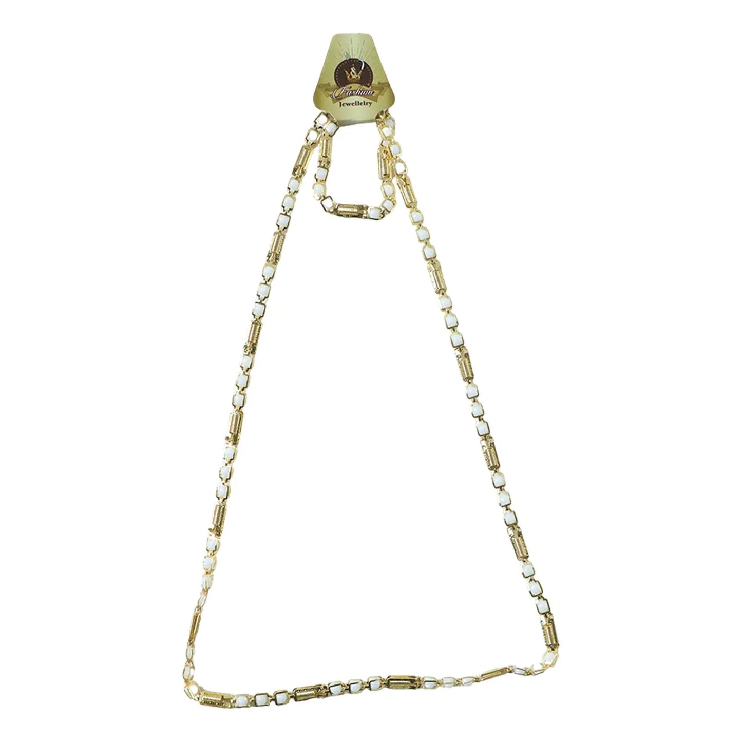 Gold-tone Designer Chain Necklace (1 Pc) - Zidbik