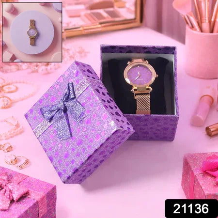 Elegant Ladies Wrist Watch With Stylish Dial And Premium Gift Box - Zidbik