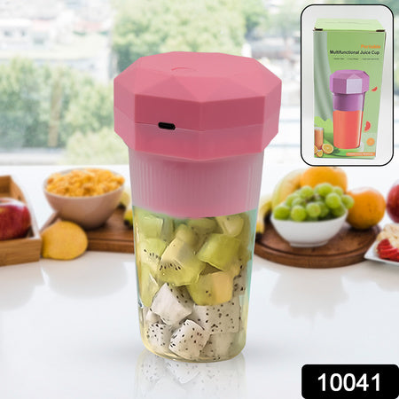 Portable Multifunctional Electric Juicer Cup Usb Juice Maker 6 Blade (350 Ml) - Zidbik