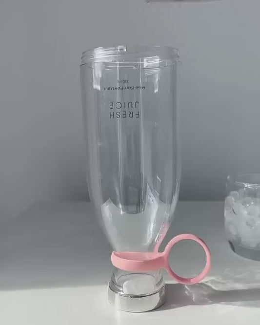 Portable Juicer Blender 5334a - Mini Wireless Charging Smoothie & Vegetable Shake Mixer Bottle with 6 Blades, 420 ml, Multicolor