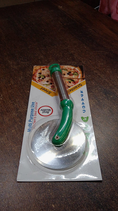 Kitchen Stainless Steel Wheel Pizza Cutter (1 Pc) - Zidbik