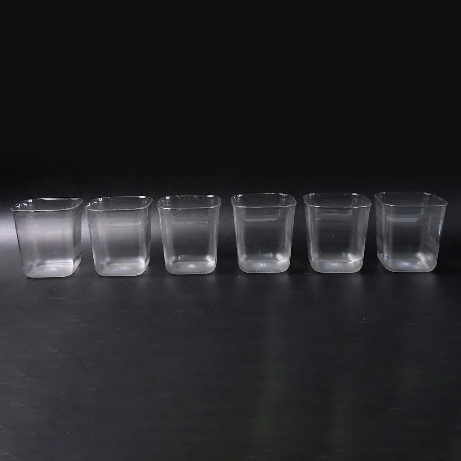 6pc Transparent Diamond Medium Serving Glass Set Glass Set For Water Juice Etc - Zidbik