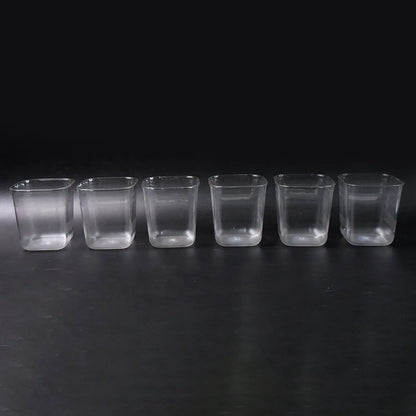 6pc Transparent Diamond Medium Serving Glass Set Glass Set For Water Juice Etc - Zidbik
