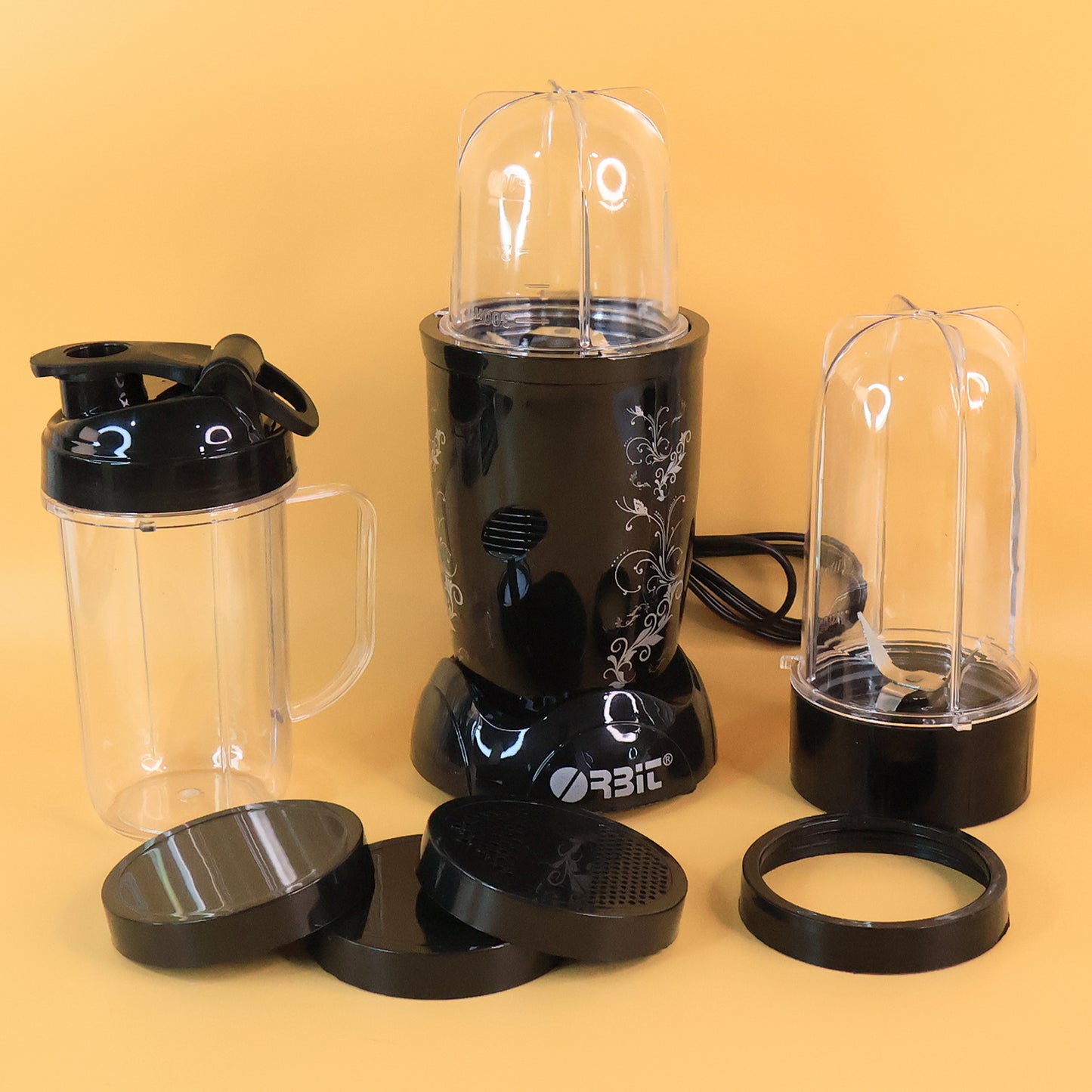 Orbit Bullet Mixer Grinder - 400w With 3 Jars - Zidbik
