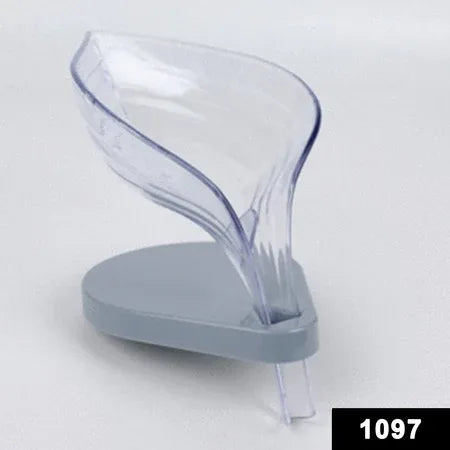 1097 Leaf Shape Soap Box Self Draining Bathroom Soap Holder - Zidbik