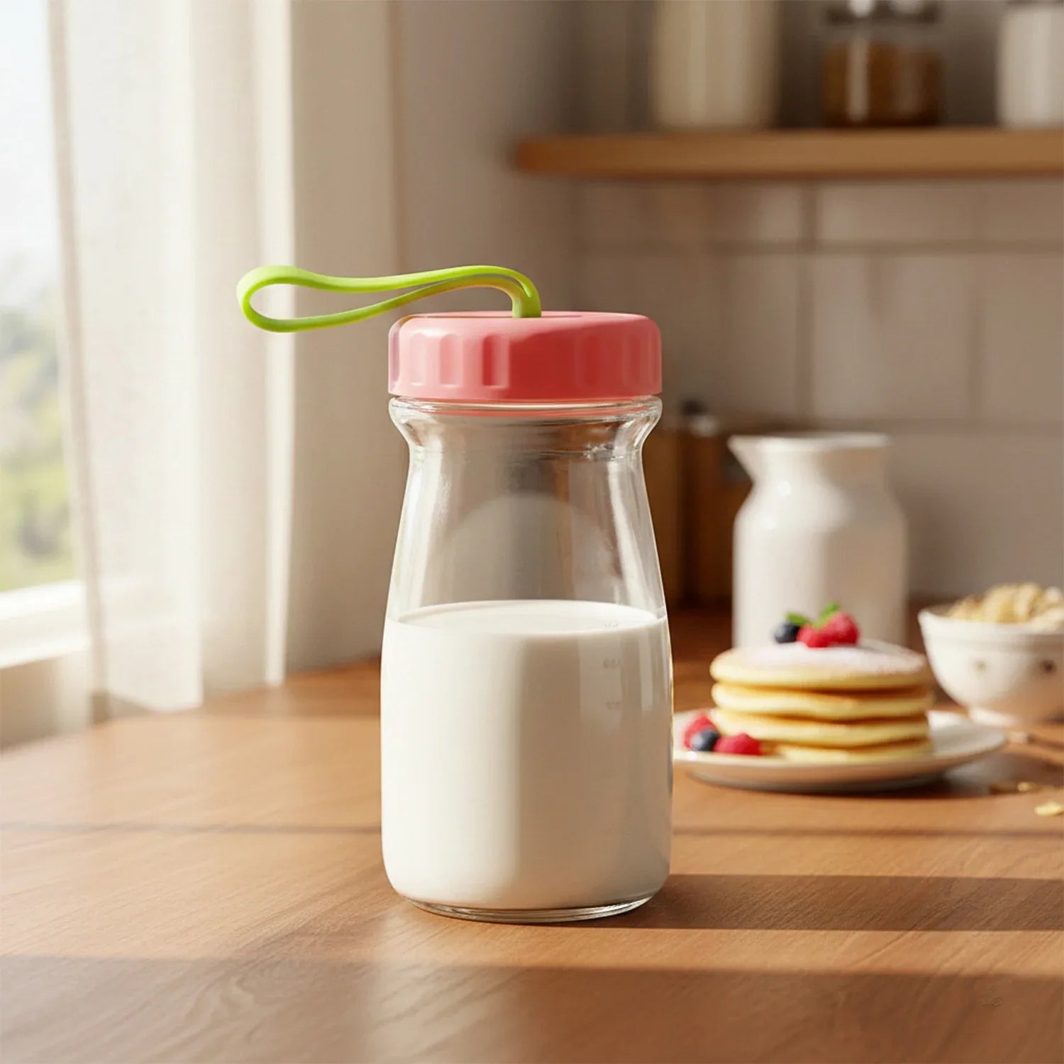 Premium Glass Bottle With Leak-proof Lid 300 Ml - Zidbik