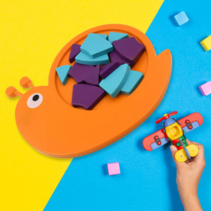 17991 Toys Snail Puzzle Kids Mini Travel Puzzle Games Pre School Toys Develops Motor Reasoning Skills Stem Educational Toy Birthday Gifts 3 - 6 Year Kids Brain Games For Kids Building Blocks For Kids (Mix Color) - Zidbik