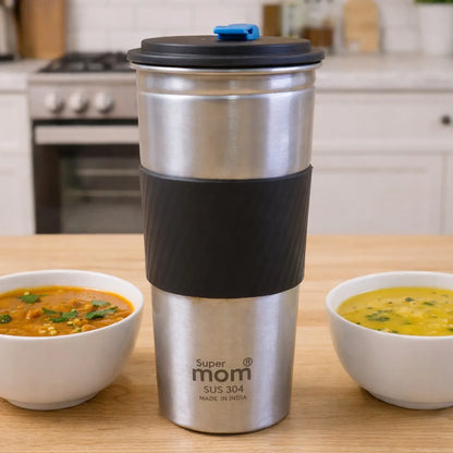 Supermom Stainless Steel Sip Mate Travel Tumbler (Approx. 500 Ml) - Zidbik