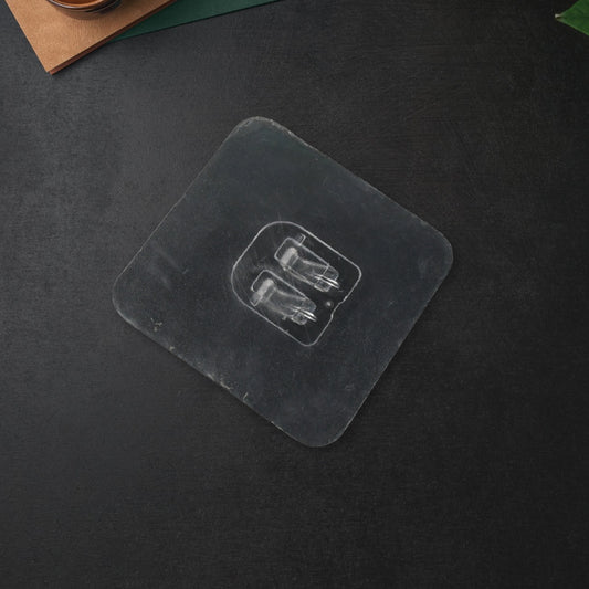 7430 Household Self Adhesive Wall Hooks Punch-free Wall-mounted Hook Seamless Transparent No Nails Drill Waterproof Hooks For Bathroom Kitchen Home (1 Pc) - Zidbik