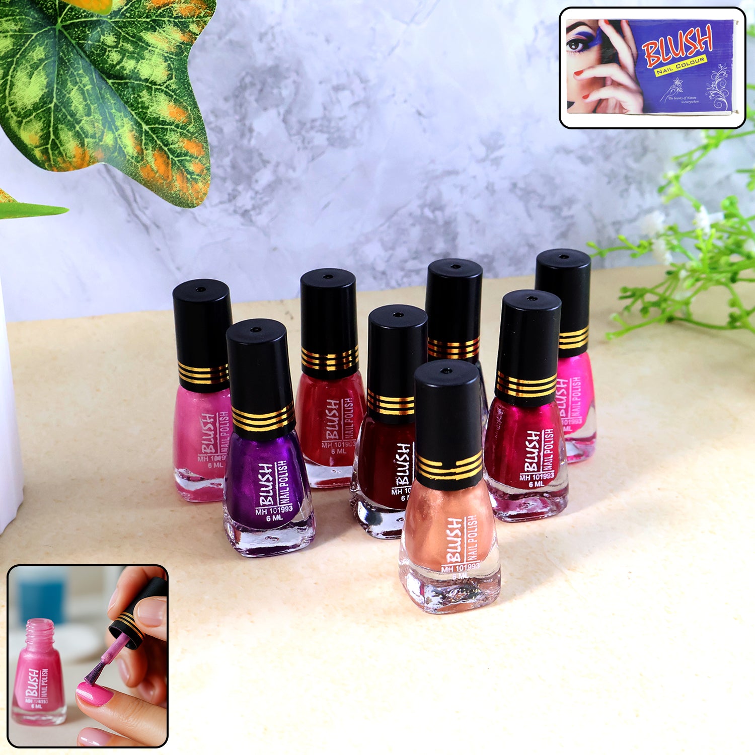 Blush Dark Mini Nail Polish (Mix Color  6 Ml  1 Pc)