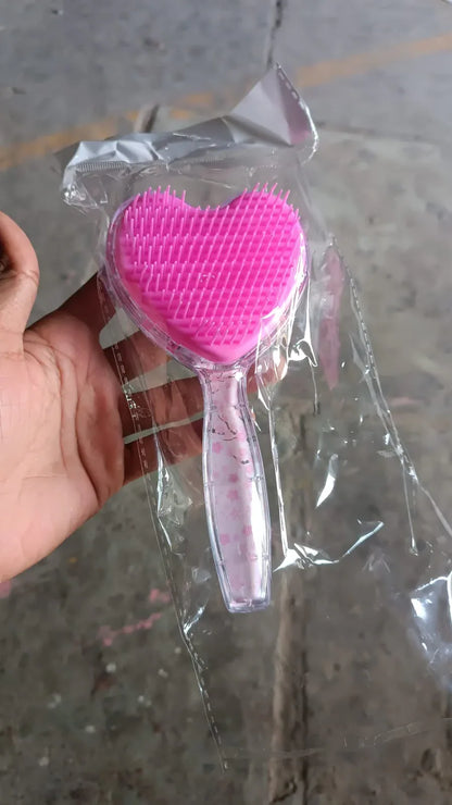 Heart Shape Hair Brush Massage Shower Comb (1 Pc) - Zidbik