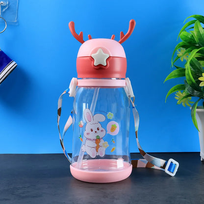Cute Cartoon Water Bottle Approx 450ml (1 Pc) - Zidbik