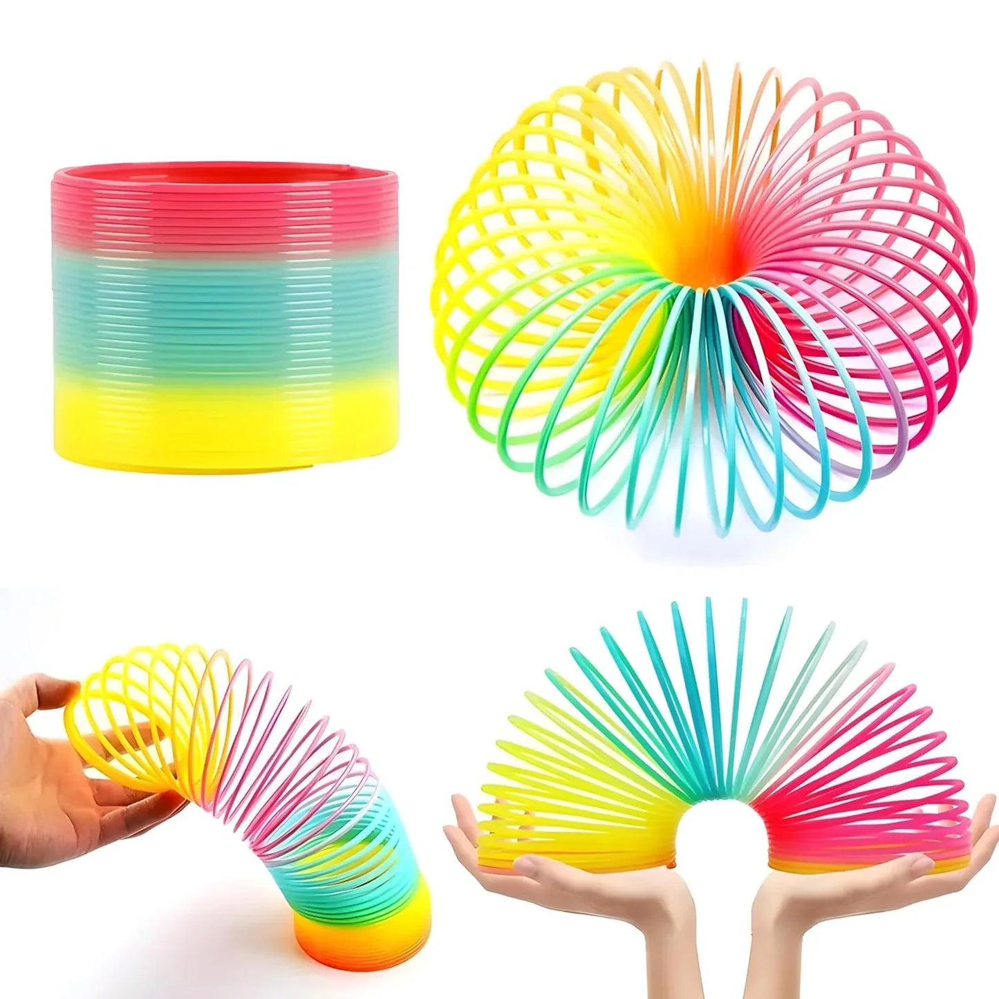 17744 Rainbow Spring Rainbow Spring Toys Slinky Slinky Spring Toy Toy For Kids For Kids Adults Of All Age Group For Birthdays Compact And Portable Easy To Carry (1 Pc) - Zidbik