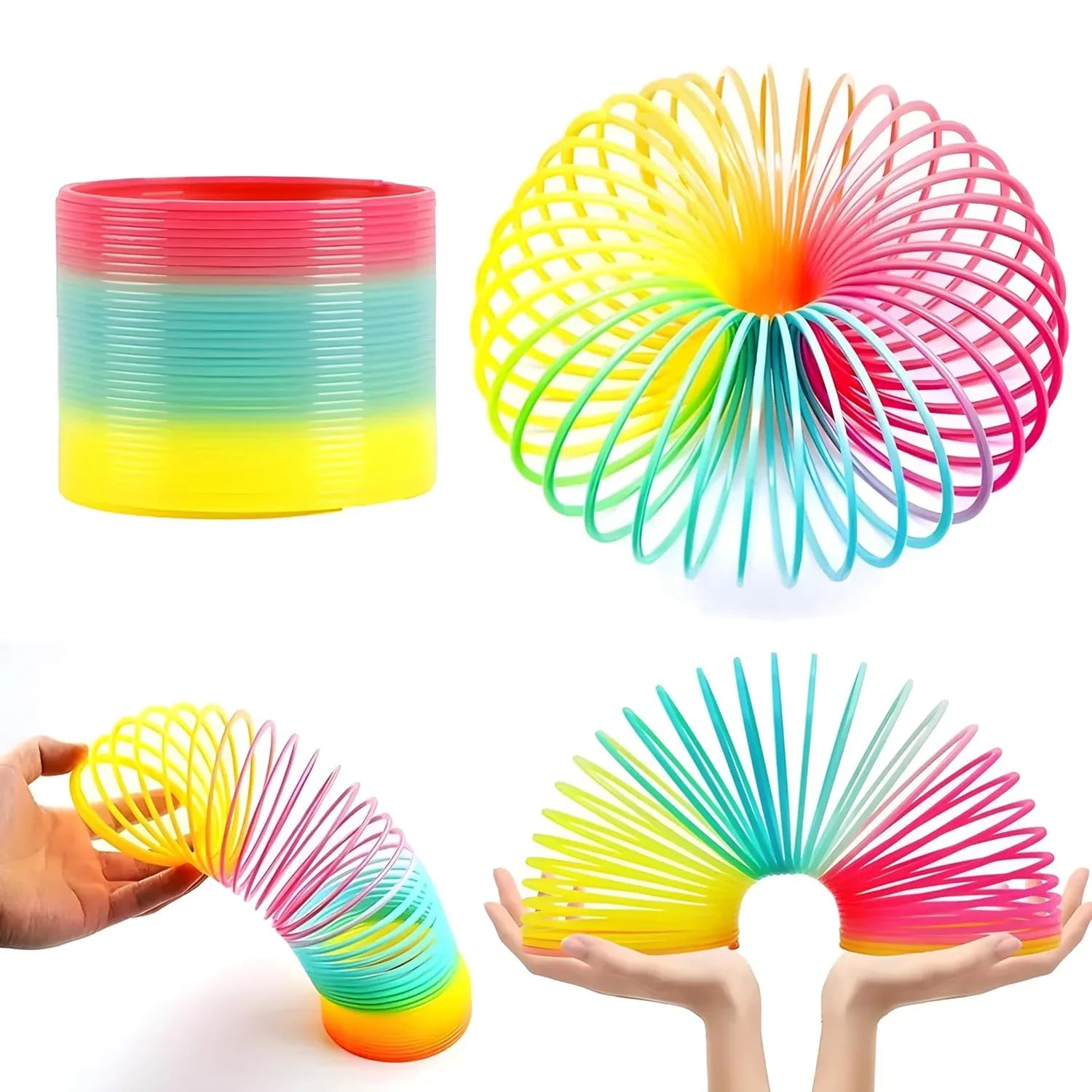 17744 Rainbow Spring Rainbow Spring Toys Slinky Slinky Spring Toy Toy For Kids For Kids Adults Of All Age Group For Birthdays Compact And Portable Easy To Carry (1 Pc) - Zidbik