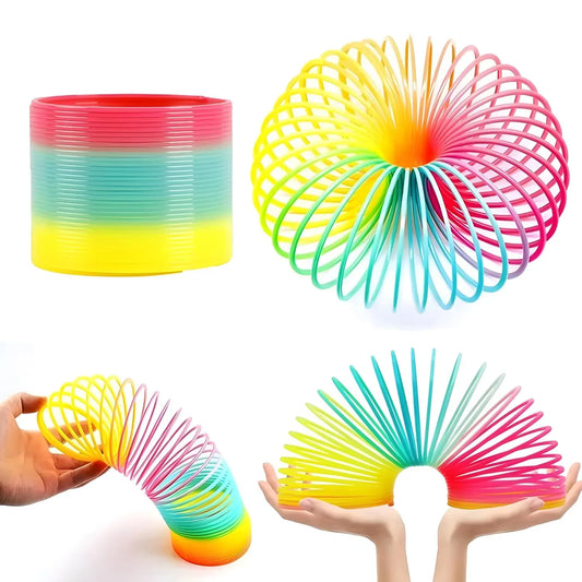 17744 Rainbow Spring Rainbow Spring Toys Slinky Slinky Spring Toy Toy For Kids For Kids Adults Of All Age Group For Birthdays Compact And Portable Easy To Carry (1 Pc) - Zidbik