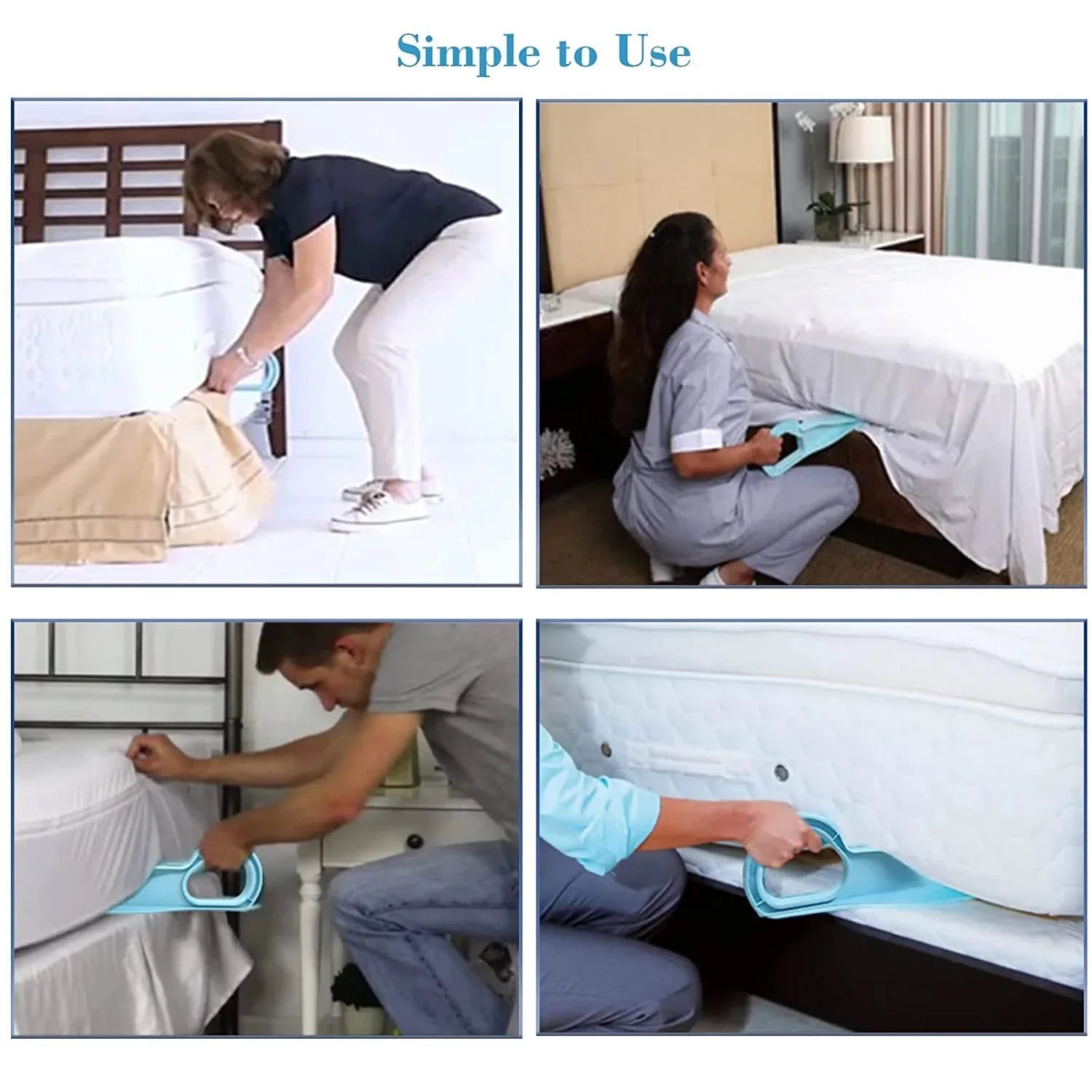 9002 Mattress Lifter Bed Making Change Bed Sheets Instantly Helping Tool ( 1 Pc ) - Zidbik