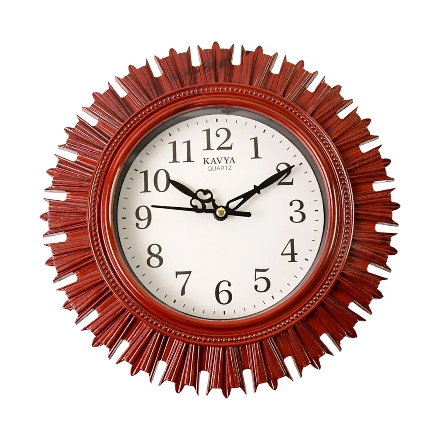 4918 Wooden Look Designer Wall Clock Plastic Decorative Latest Wall Clock Battery Operated Round Easy To Read For Roomhomekitchenbedroomofficeschool - Zidbik