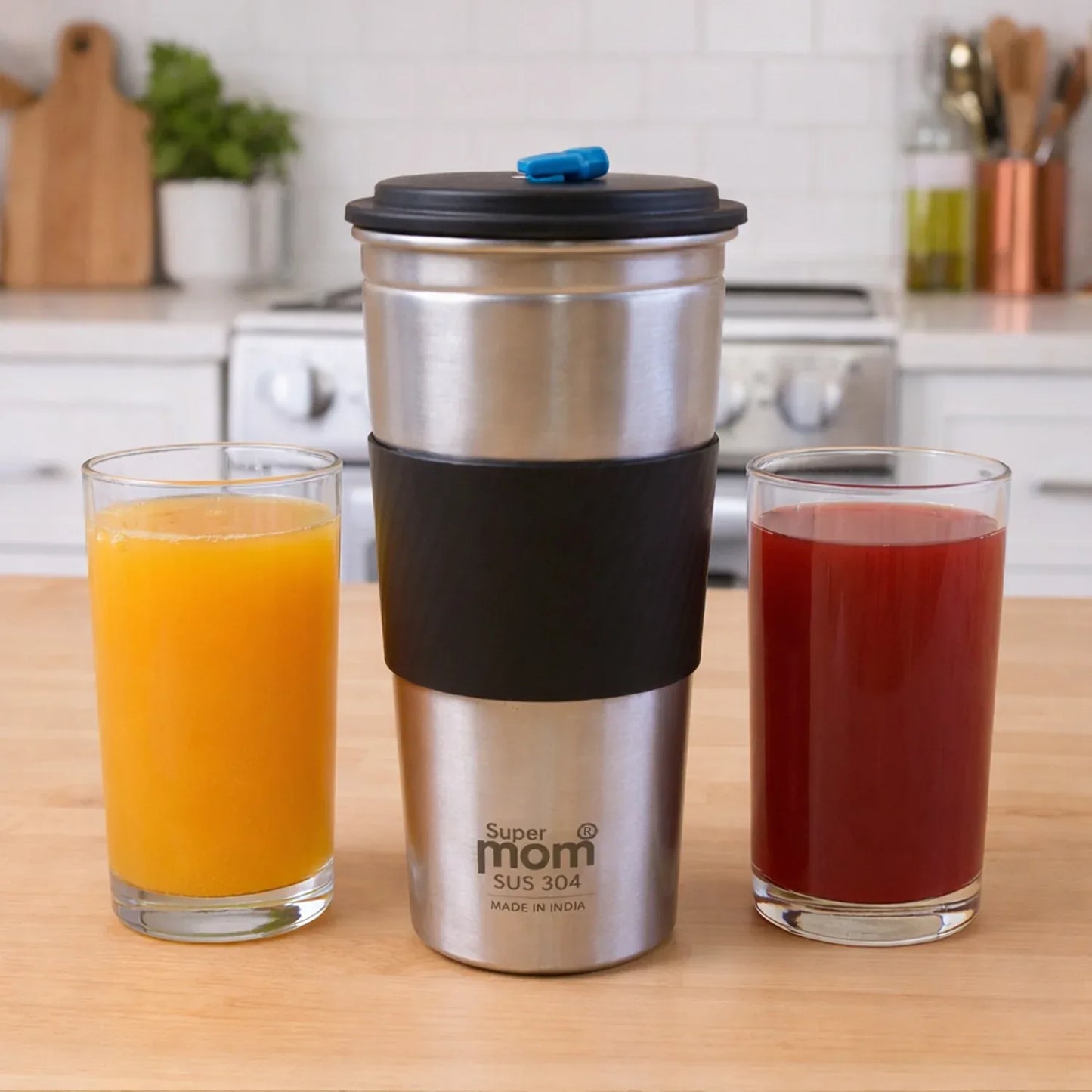 Supermom Stainless Steel Sip Mate Travel Tumbler (Approx. 500 Ml) - Zidbik