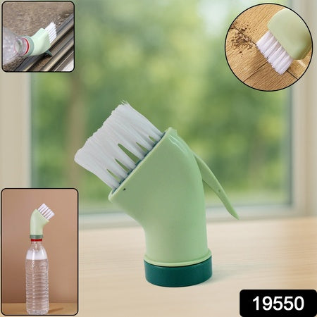 Multipurpose Bottle-connectable Cleaning Brush With Built-in Scraper (1 Pc) - Zidbik